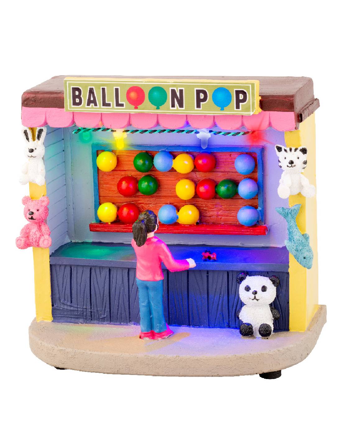 Carillon Di Natale Scenario Festivo LED Stand Baloon Pop h13,5cm