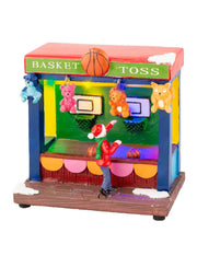 Carillon Di Natale Scenario Festivo LED Stand Basket Toss h14cm
