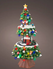 Carillon Natale Albero Con Scenario Natalizio LED