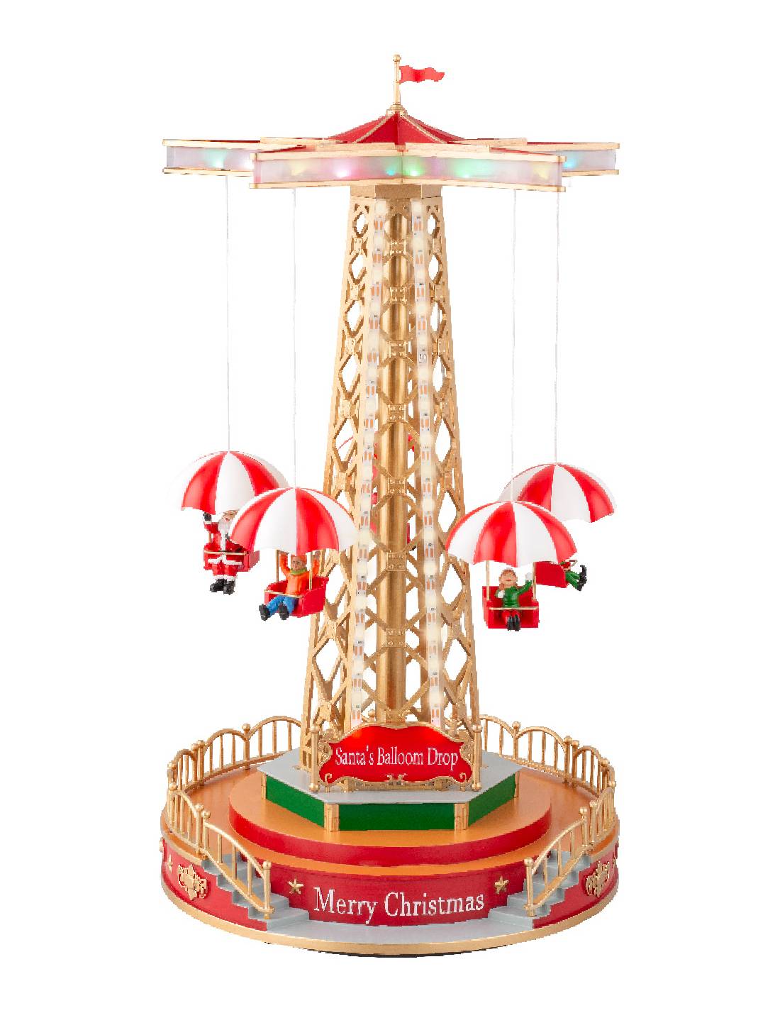Carillon Di Natale Scenario Festivo Giostra 48,5cm