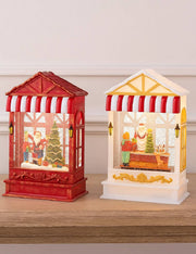 Carillon Di Natale Vetrina Shop Innevata LED 26cm