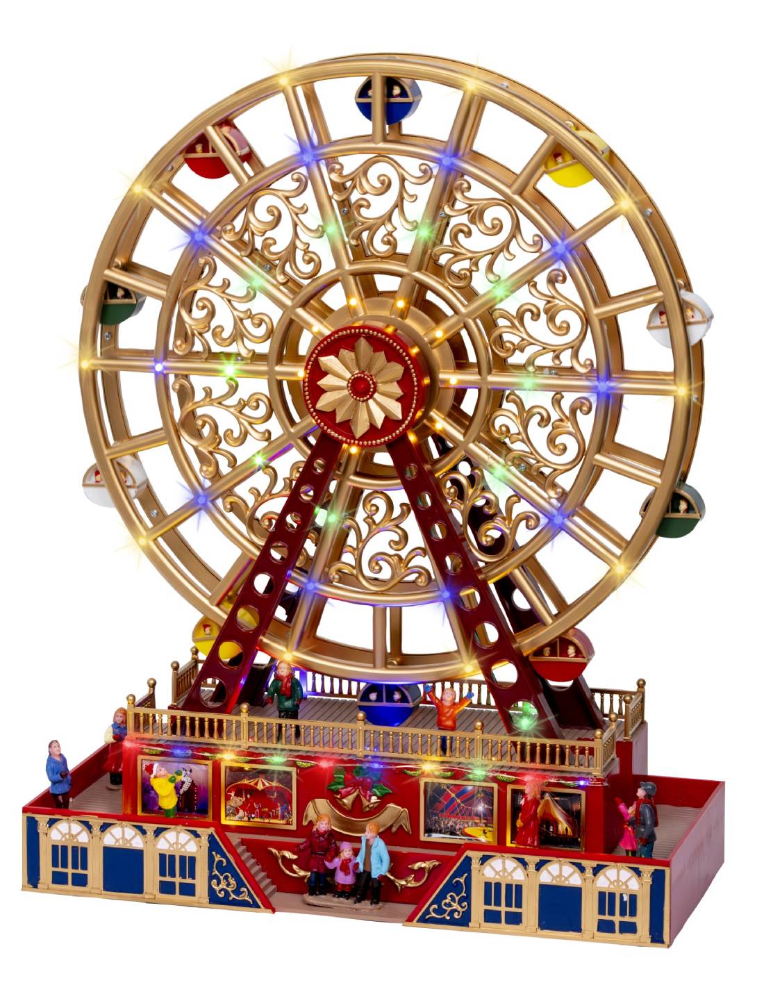Carillon Di Natale Ruota Panoramica Multicolore LED 48cm