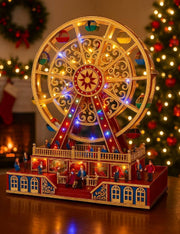 Carillon Di Natale Ruota Panoramica Multicolore LED 48cm