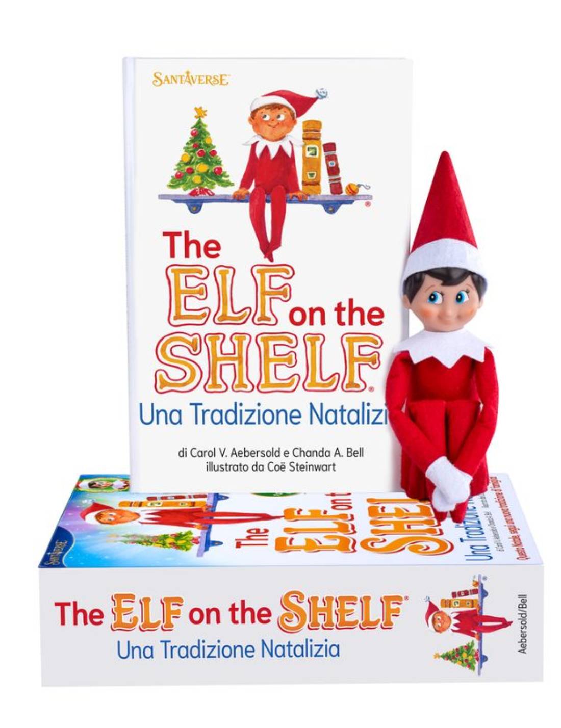 Elfo Natalizio Con Libro Una Tradizione Natalizia 27cm