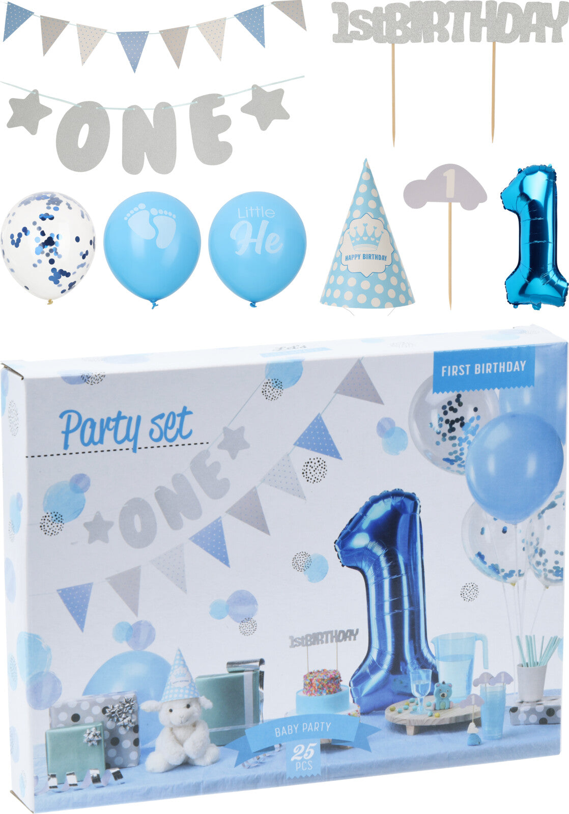 Set Party Primo Compleanno Blu