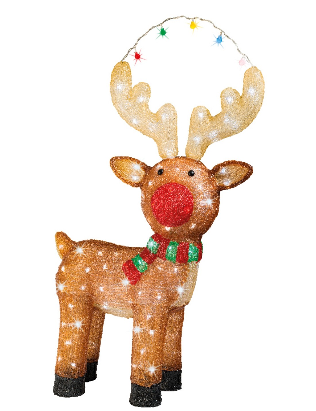 Addobbo Di Natale Renna Rudolph 120 LED h85cm