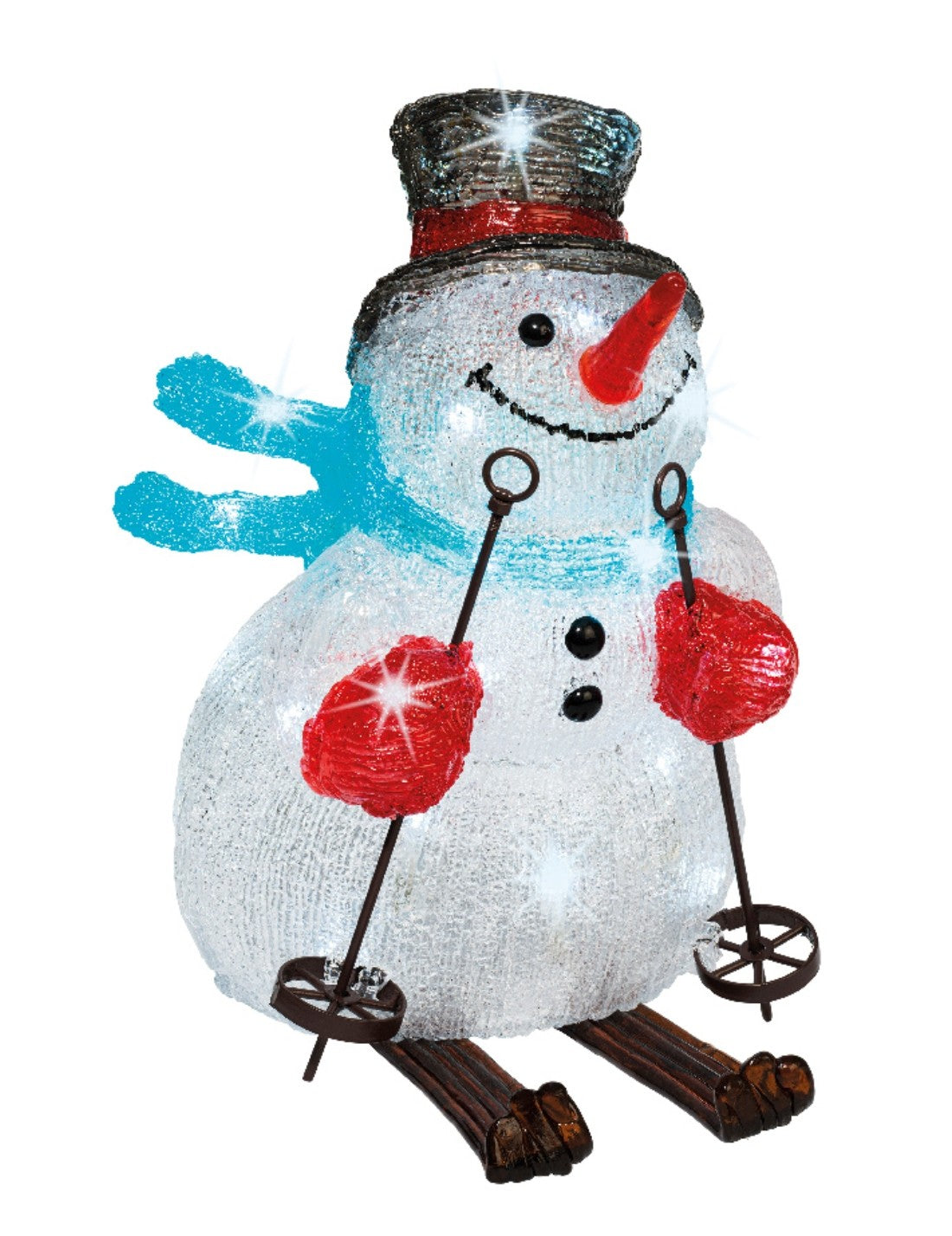 Addobbo Natale Luminoso Pupazzo Di Neve 32cm Assortito