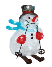 Addobbo Natale Luminoso Pupazzo Di Neve 32cm Assortito