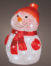Addobbo Di Natale Pupazzo Di Neve 40 LED h35cm