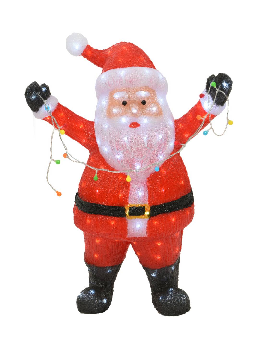 Addobbo Di Natale Babbo Natale Luminoso 180 LED 88cm