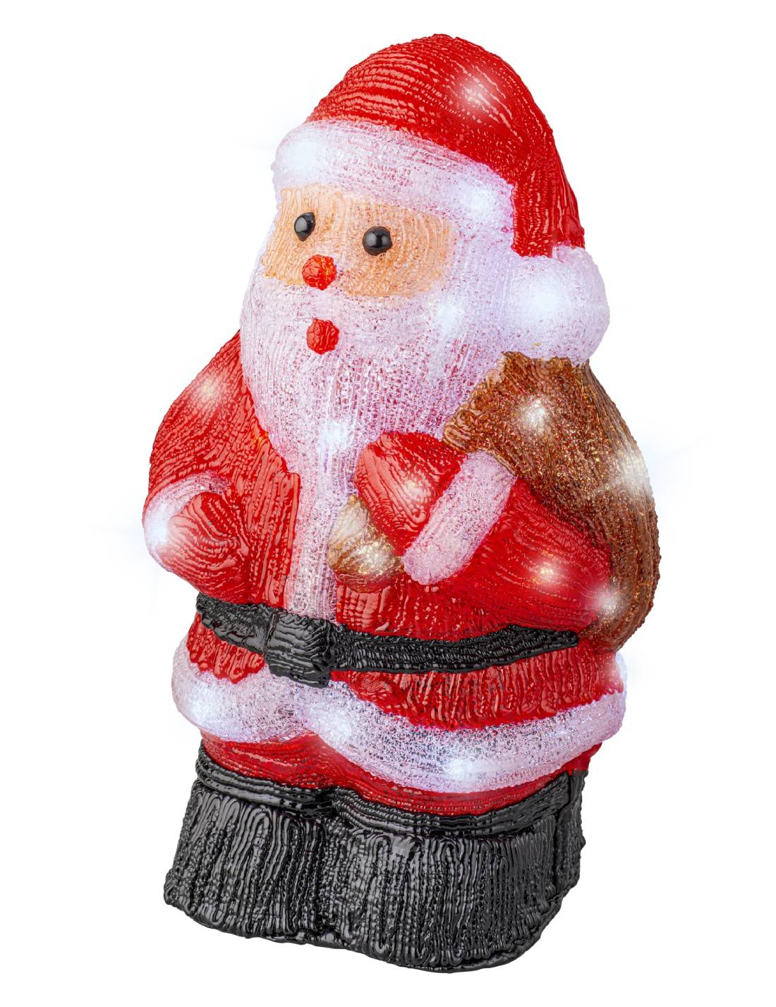 Addobbo Di Natale Babbo Natale Luminoso 30 LED 36cm