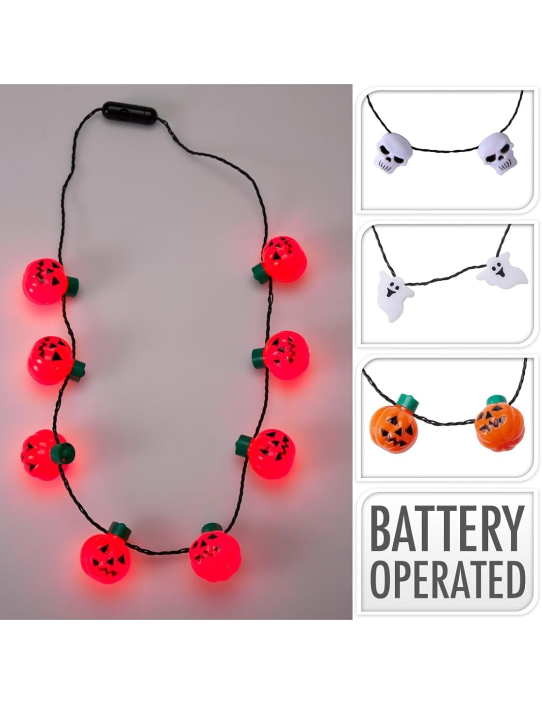Collana Di Halloween Luminosa Con LED 94cm