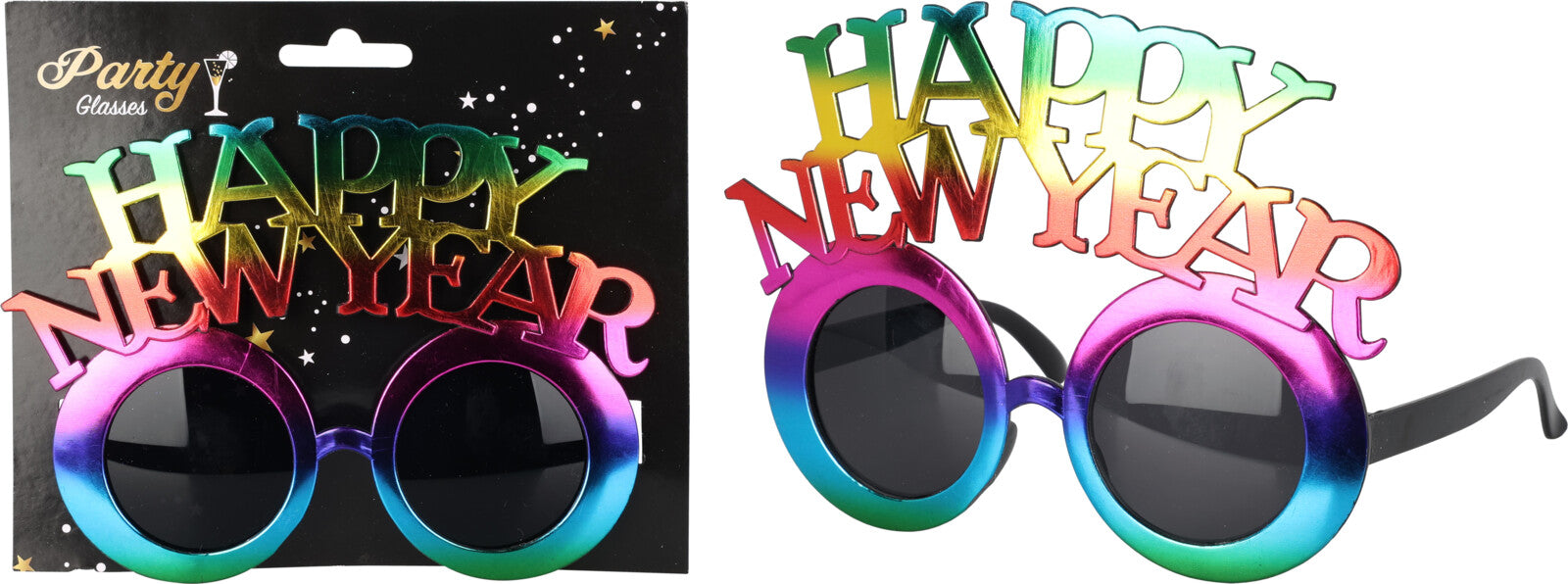 Occhiali Happy New Year Colorati 14cm