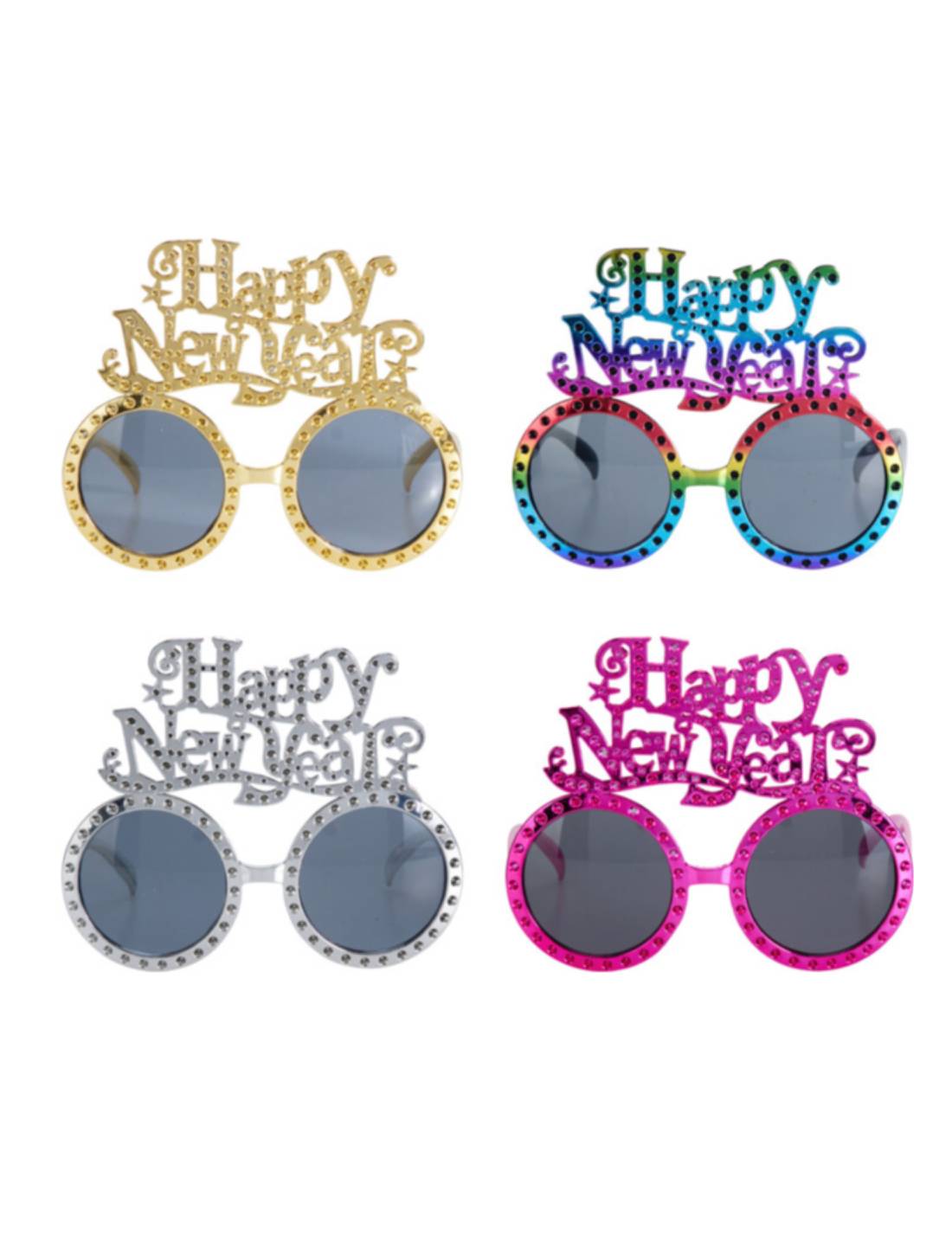 Occhiali Capodanno Happy New Year Glitterati
