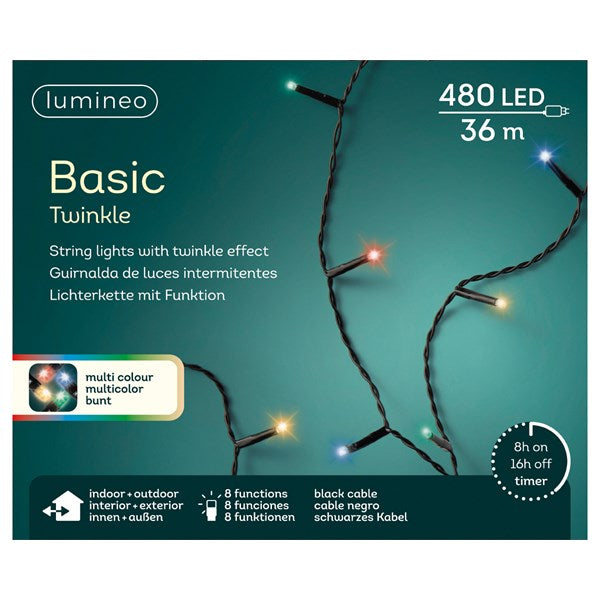 Serie Luci Natale Basic Twin 480LED 36m Multicolor