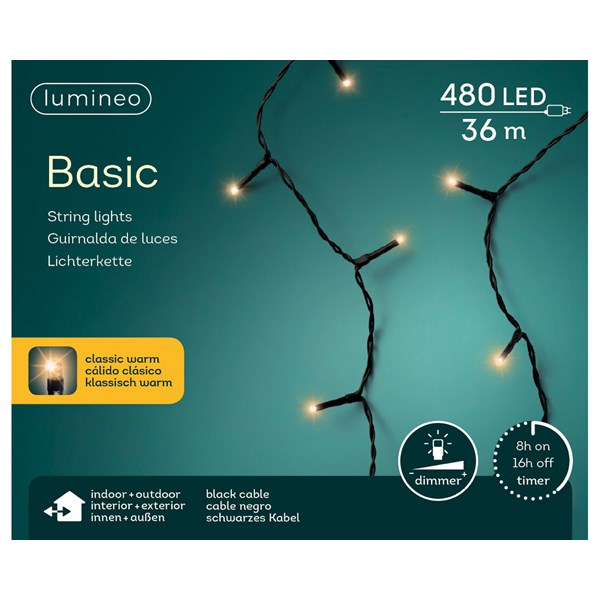 Serie Luci Natale Basic 480 Led 36m Luce Calda