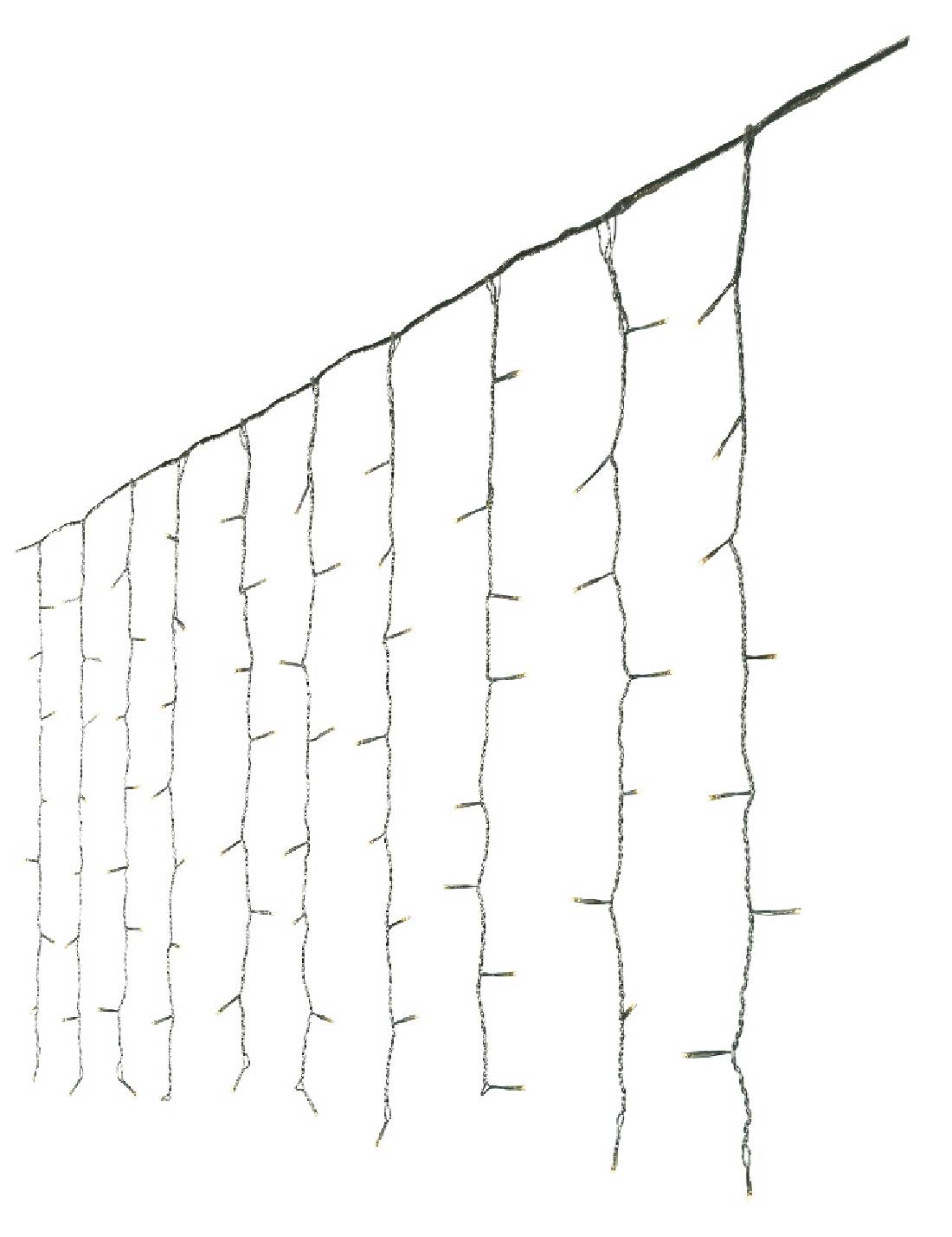 Tenda Di Luci Natale Curtain Multifunzione Bianco Caldo 240 LED 2m