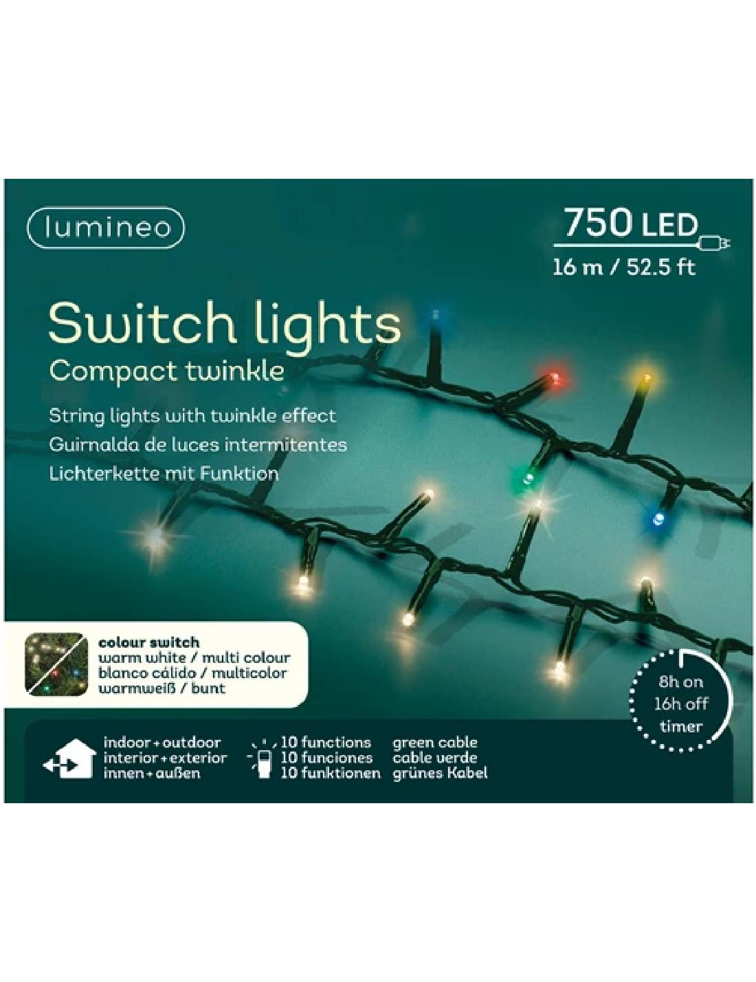Serie Di Luci Natale Switch Compact Twinkle 750 LED 16m