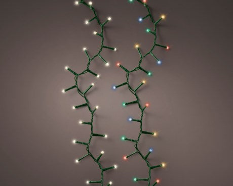 Serie Luci Natale 1000 LED Compact Bianco Caldo E Multicolor 22,5Mt