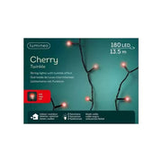 Serie Luci Natale Cherry 180 Led 13,5m Luce Rossa