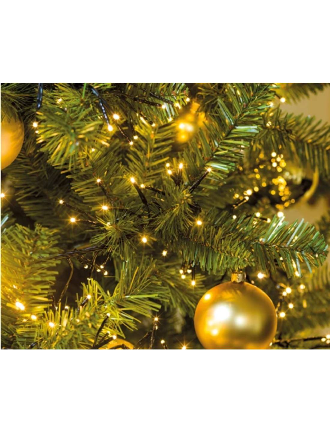 Serie Di Luci Natale Cluster Ghirlanda Luce Calda 2040 LED 19m