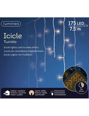 Tenda Di Luci Icicle Twinkle 175 LED Luce Calda 750cm