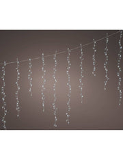 Serie Di Luci Natale Compact Icicle Twinkle Luce Bianca 256 LED 3,75m