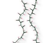 Set Luci Di Natale Filo Verde 750 Luci LED Rosa 16m