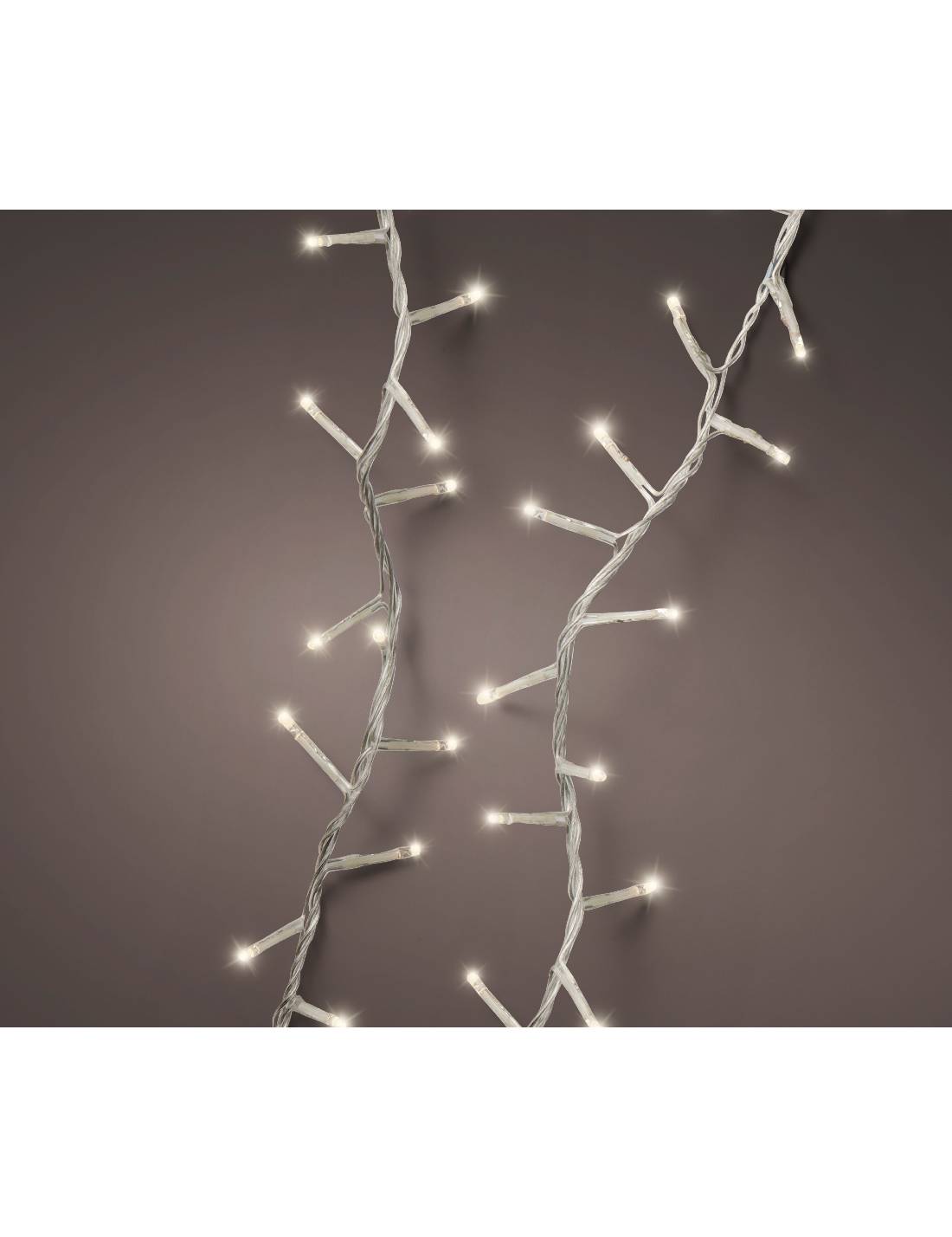 Serie Di Luci Natale Compact Ghirlanda Bianco Caldo 1500 LED 34m