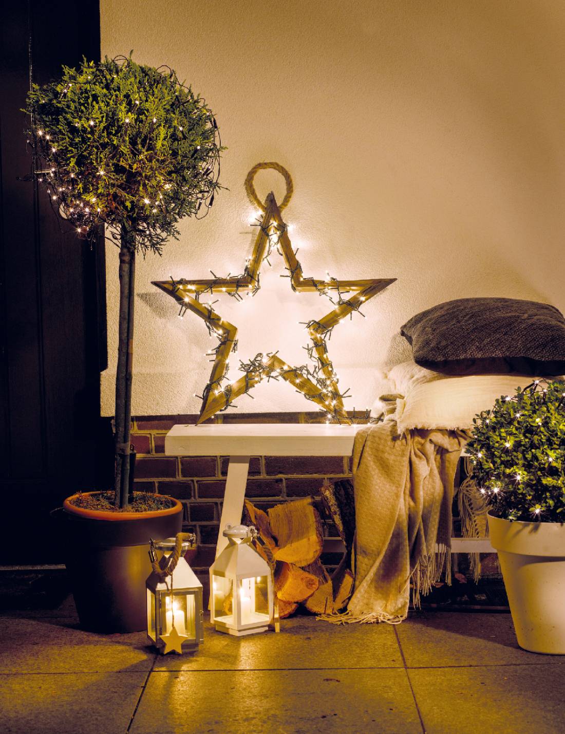 Serie Di Luci Natale Compact Ghirlanda Twinkle Bianco Caldo 500 LED 11m