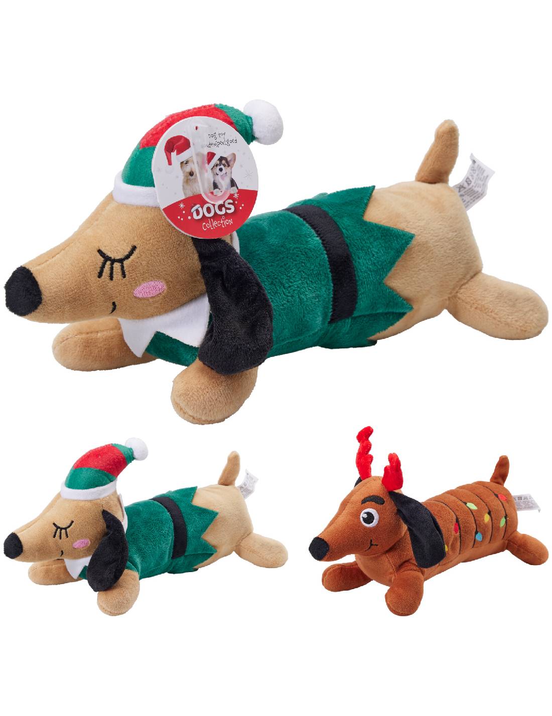 Gioco Natalizio Per Cani In Peluche A Forma Di Bassotto