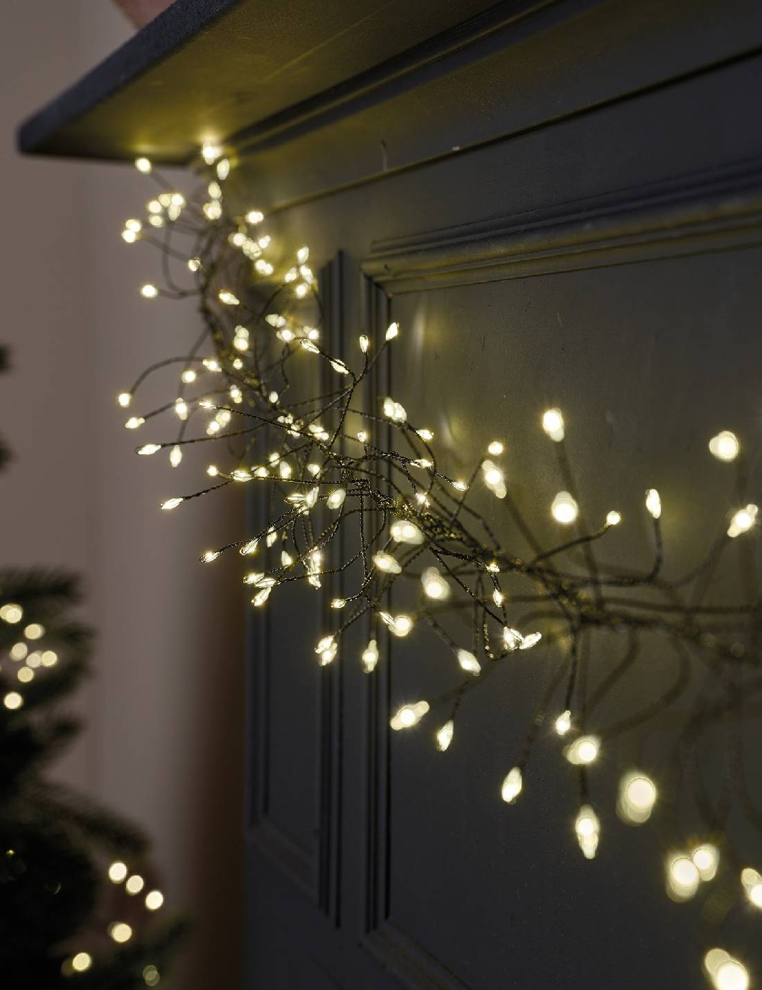 Serie Di Luci Natale Cluster Twinkle Bianco Caldo 1440 LED 9m