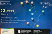 Serie Luci Natale Cherry Cluster 120 LED Multicolore 3Mt