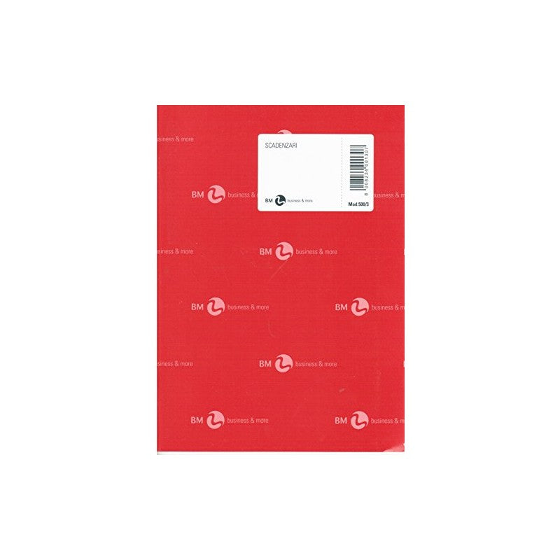 Scadenziario Spillato Rosso Annuale A5