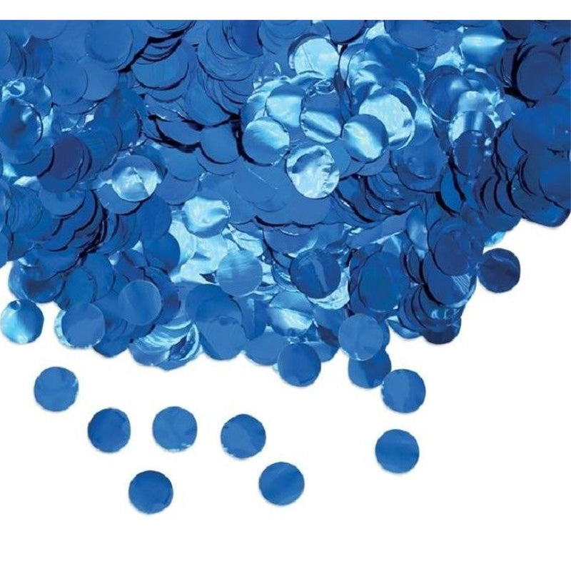 Coriandoli In Foil Tondi Blu Metal 2cm 50gr