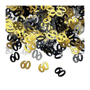 Coriandoli Sagomati 60 Anni Oro E Neri 15gr