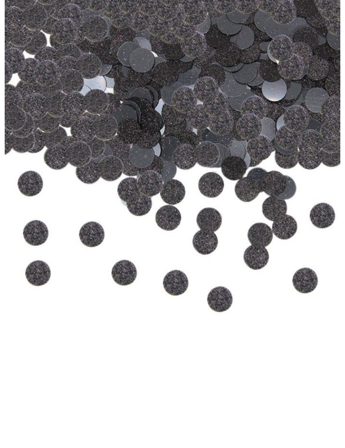 Coriandoli In Foil Tondi Nero Glitter 1cm 20gr