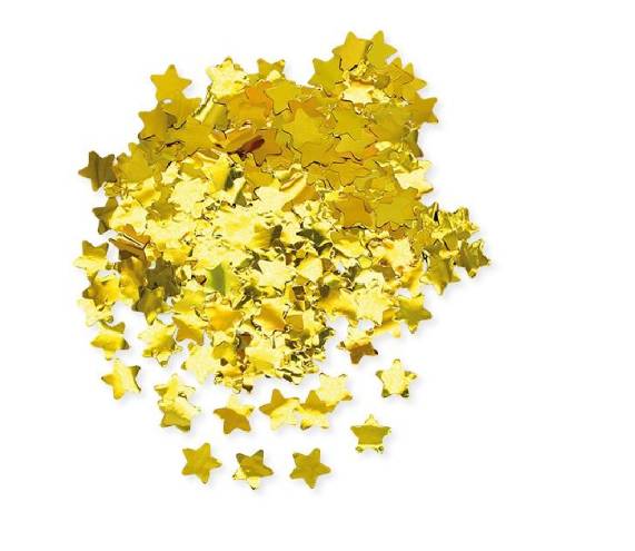 Coriandoli Sagomati Stelle Oro Foil 2cm 50gr