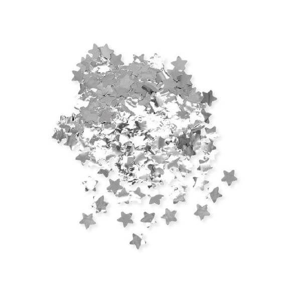 Coriandoli Sagomati Stelle Argento Foil 2cm 50gr