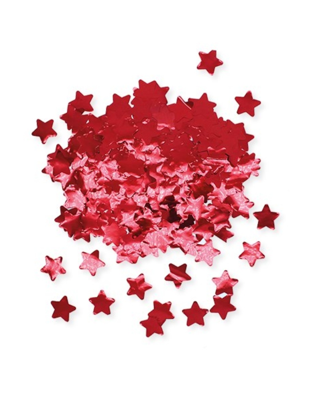 Coriandoli In Foil Sagomati Stelle Rosse 2cm 50gr