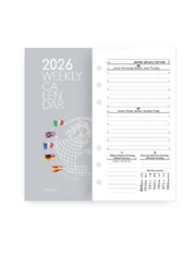 Ricambio InTempo Per Agenda Settimanale Cartonato 12 Mesi 2026 17x24cm