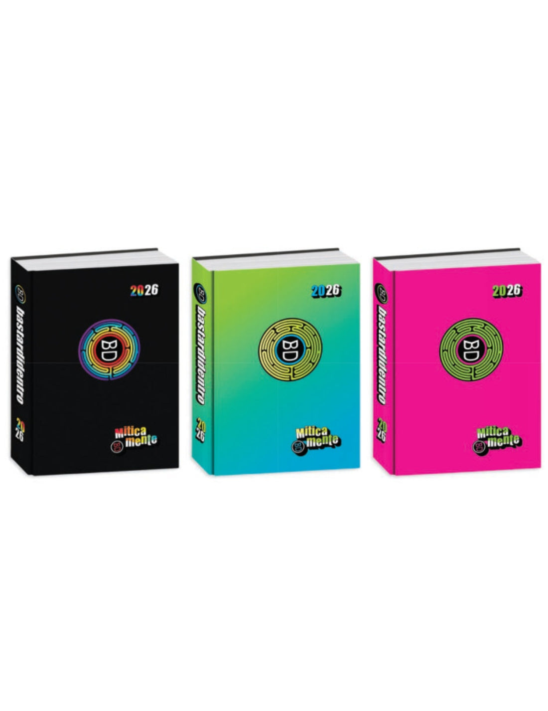 Diario Scuola 16 Mesi Datato 2025/2026 Bastardi Dentro Color New