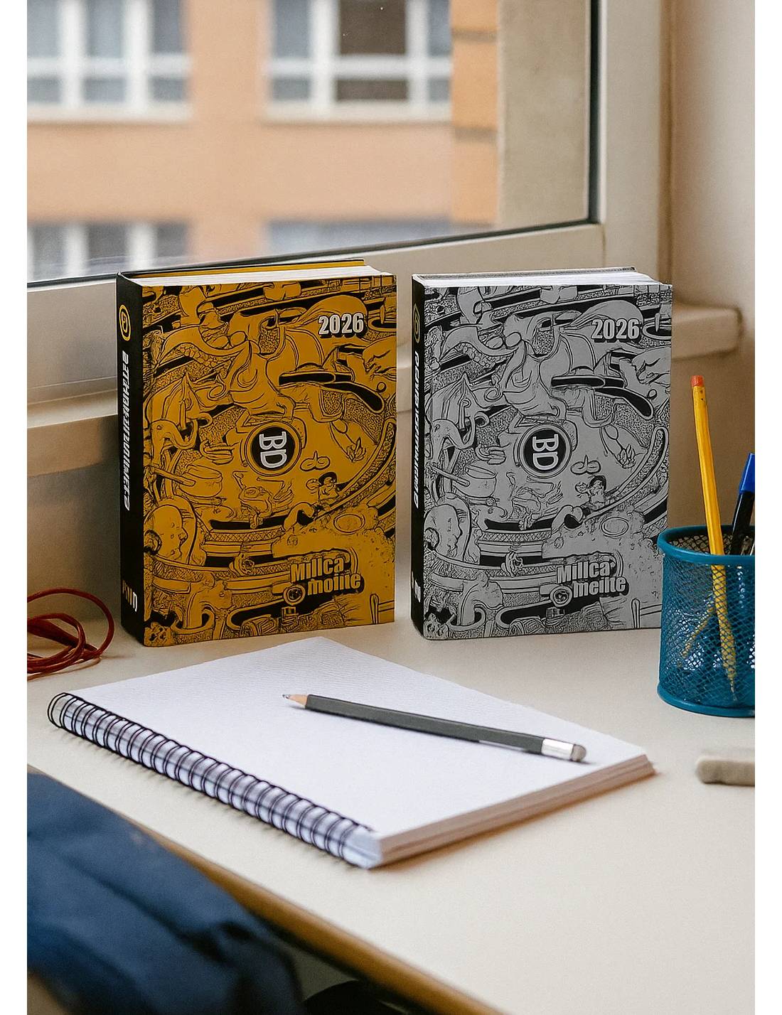 Diario Scuola 16 Mesi Datato 2025/2026 Bastardi Dentro Gold And Silver