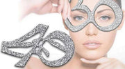 Occhiali Festa in Plastica 40 Anni Argento Glitter