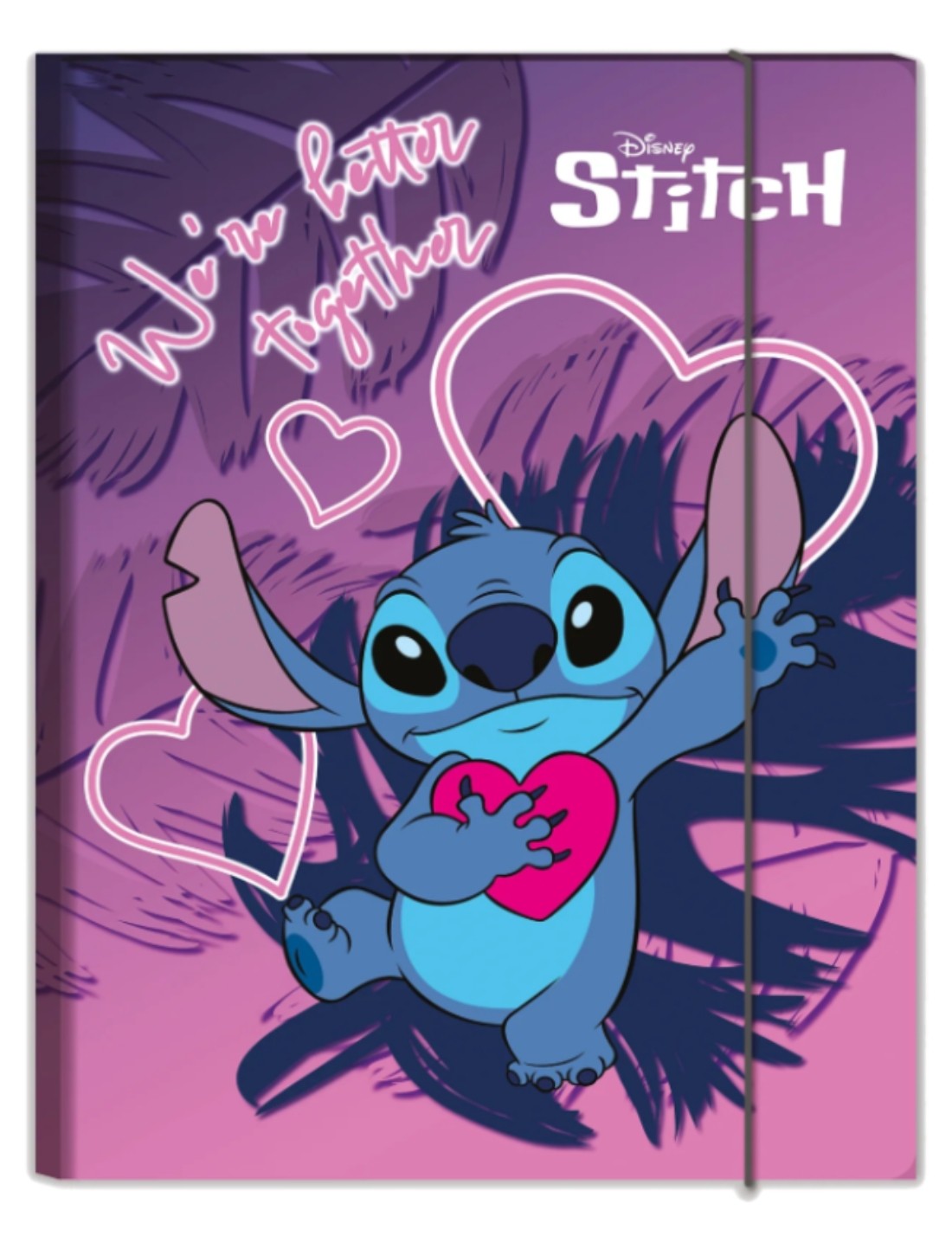 Cartellina Con Elastico 3 Lembi Disney Stitch E Angel