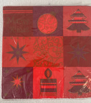 Tovaglioli Di Carta Natalizi Rossi Con Simboli Del Natale 33CM 20Pz.
