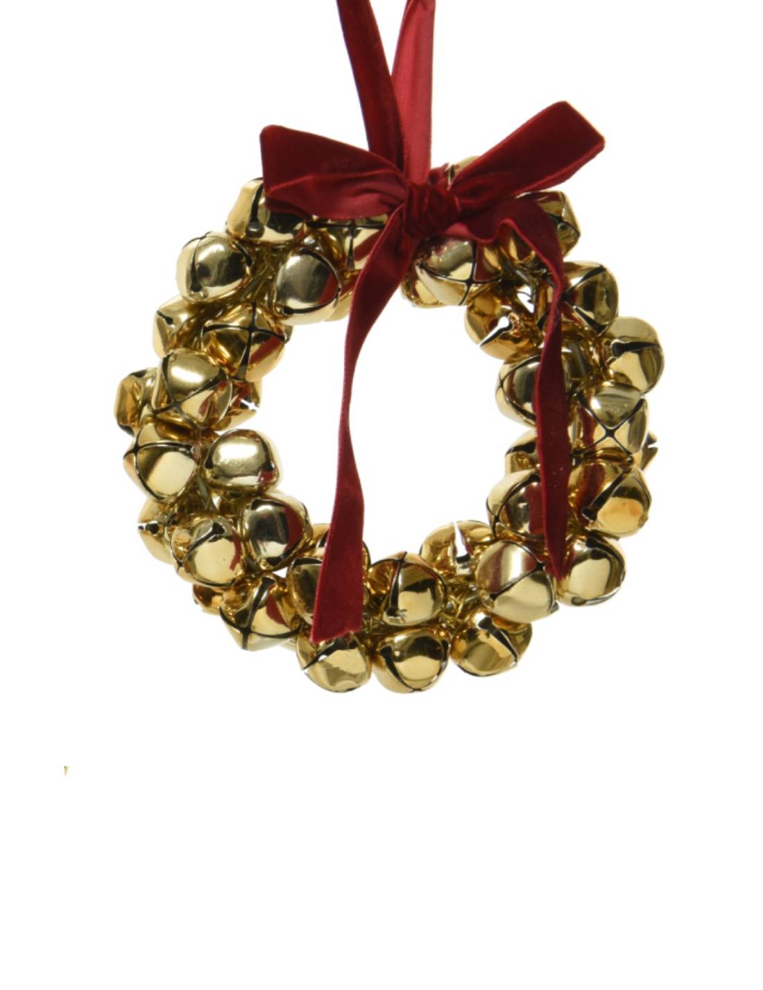 Addobbo Di Natale Ghirlanda Campanelle Oro 13cm