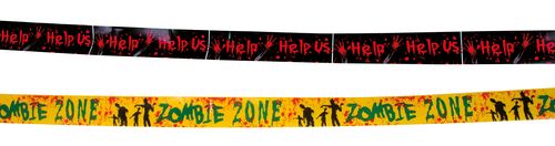Striscione In Plastica 7cmx6m Fantasie Assortite Ornamenti Halloween