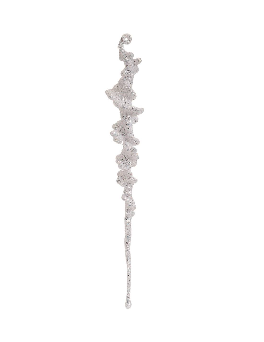 Decorazione Di Natale Stalattite Glitter h25cm Prodotto Assortito
