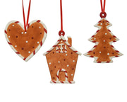 Addobbo Albero Natale Di Pan Di Zenzero In Ceramica Figure Assortite 12cm